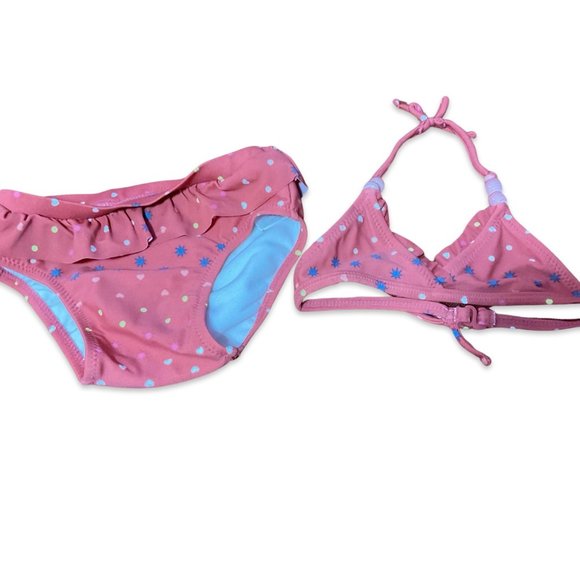 Red Heart/Star Print Halter Bikini - Picture 1 of 3